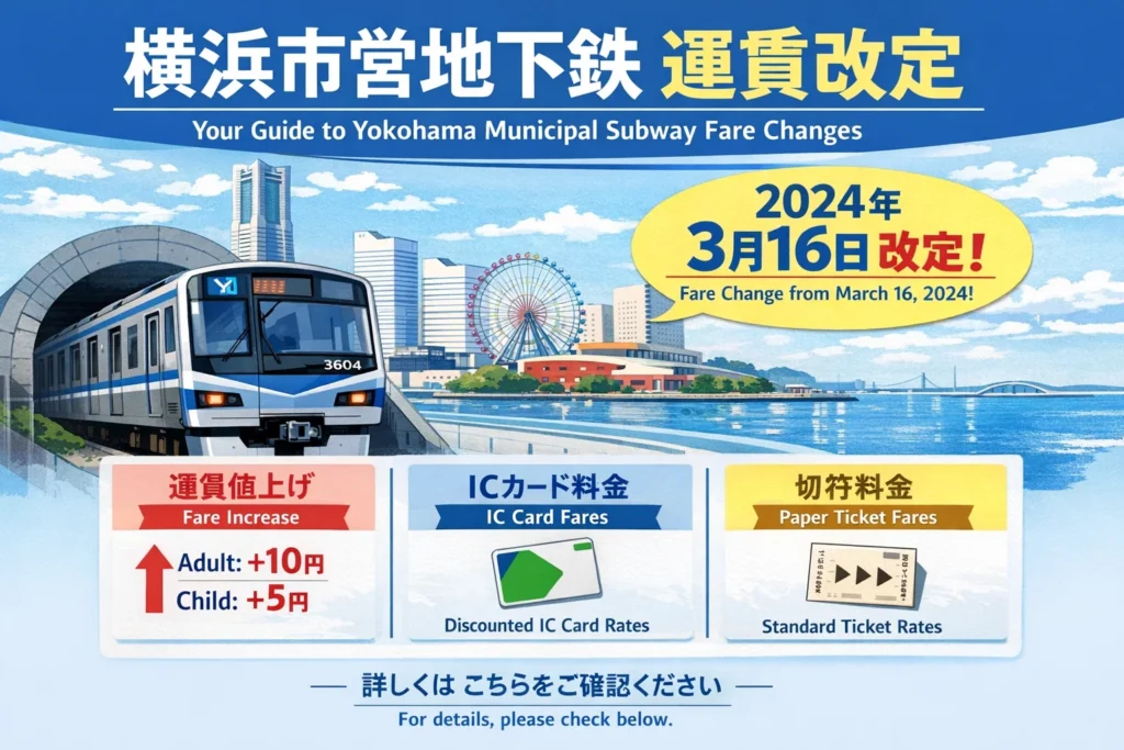 横浜市営地下鉄 運賃改定
